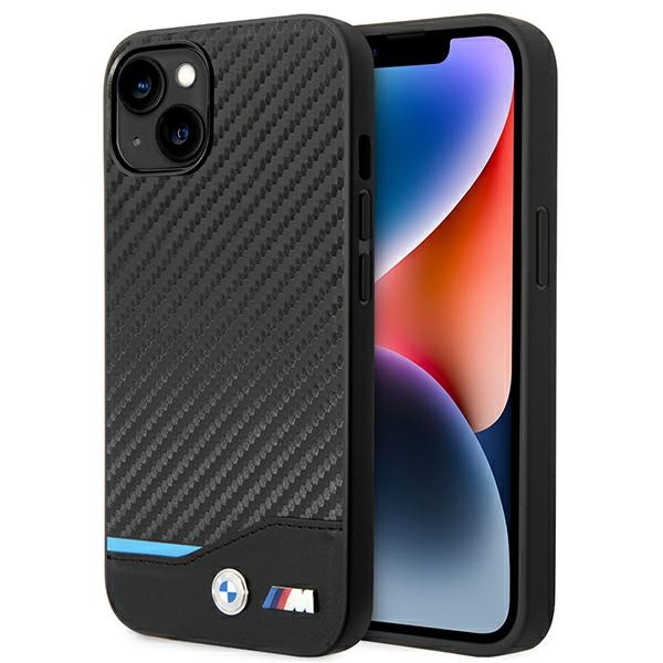 Kotelo BMW BMHCP14S22NBCK iPhone 14 6.1 "musta / musta nahka Carbon