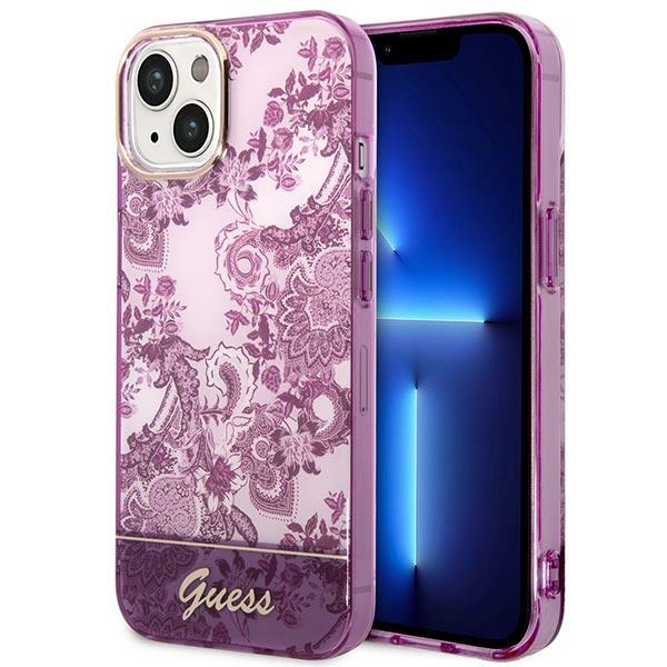 Guess GUHCP14MHGPLHF iPhone 14 Plus 6.7" fuksia/fuksia kotelo Porcelain Collection -mallisto