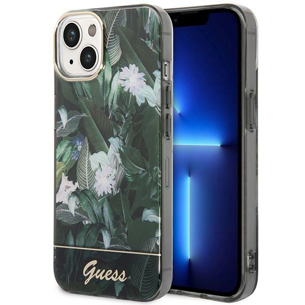 Guess Jungle Collection iPhone 14 -kotelo - vihreä