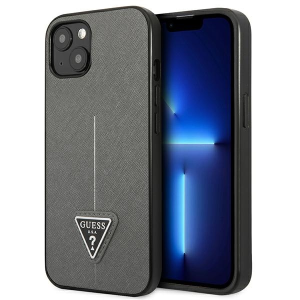 Guess GUHCP14SPSATLG iPhone 14 6.1 "hopea / hopea kovakotelo SaffianoTriangle Logo SaffianoTriangle Logo