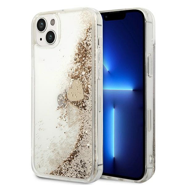 Guess GUOHCP14MGLHFLGO iPhone 14 Plus 6.7 "kulta / kultainen kovakotelo Glitter Charms