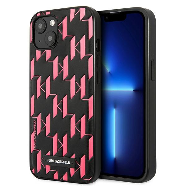 Karl Lagerfeld KLHCP13SMNMP1P iPhone 13 mini 5,4 "kovakotelo vaaleanpunainen / vaaleanpunainen Monogrammi plaketti