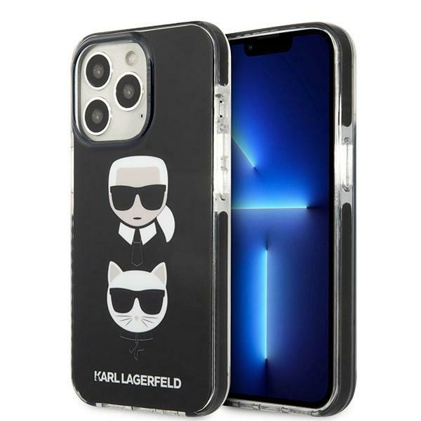 Karl Lagerfeld Karl&Choupette Head kotelo iPhone 13 Pro Max - musta - musta