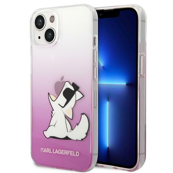 Karl Lagerfeld KLHCP14MCFNRCPI iPhone 14 Plus 6.7 "kovakotelo vaaleanpunainen / vaaleanpunainen Choupette Fun