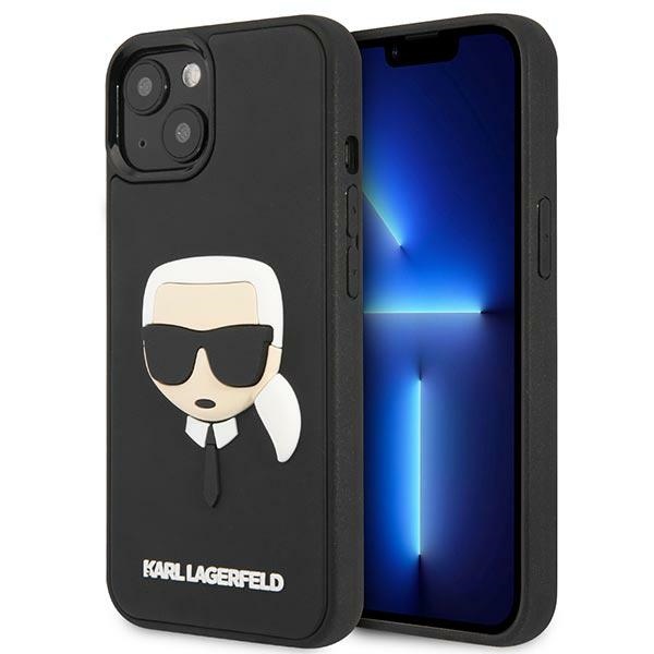 Karl Lagerfeld KLHCP14MKH3DBK iPhone 14 Plus 6.7 "musta / musta kovakotelo 3D kumi Karl's Head".