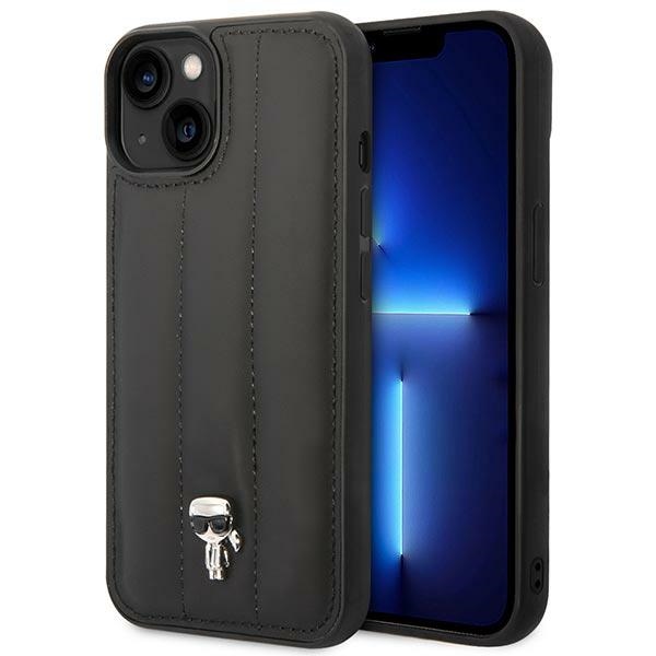 Karl Lagerfeld Puffy Ikonik Pin kotelo iPhone 14 Plus - musta