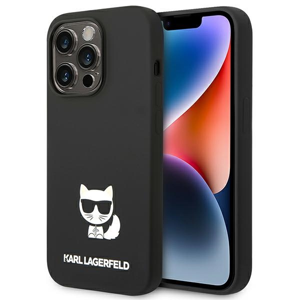 Karl Lagerfeld KLHCP14XSLCTBK iPhone 14 Pro Max 6.7 kovakuori musta / musta Silicone Choupette Body