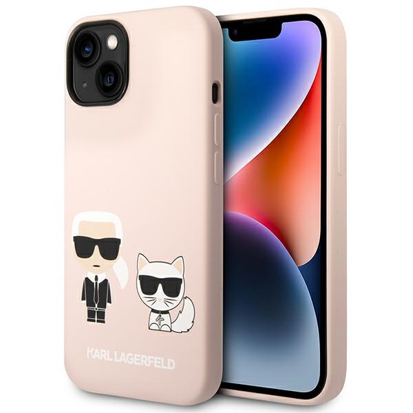 Karl Lagerfeld KLHMP14MSSKCI iPhone 14 Plus 6.7 kovakuori vaalea vaaleanpunainen / vaalea vaaleanpunainen Silicone Karl & Choupette Magsafe