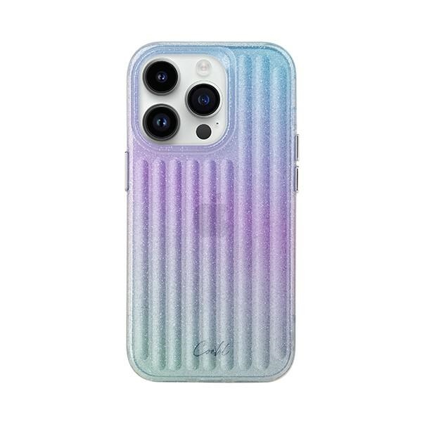 Uniq Coehl Linear kotelo iPhone 14 Pro - sininen ja vaaleanpunainen