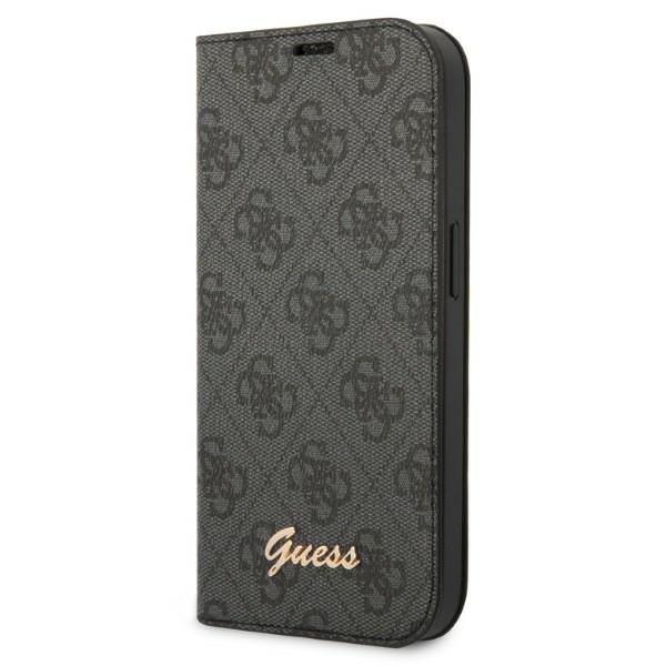 Guess GUBKP14XHG4SHK iPhone 14 Pro Max 6.7 musta / musta kirjakuori 4G Vintage Gold Logo