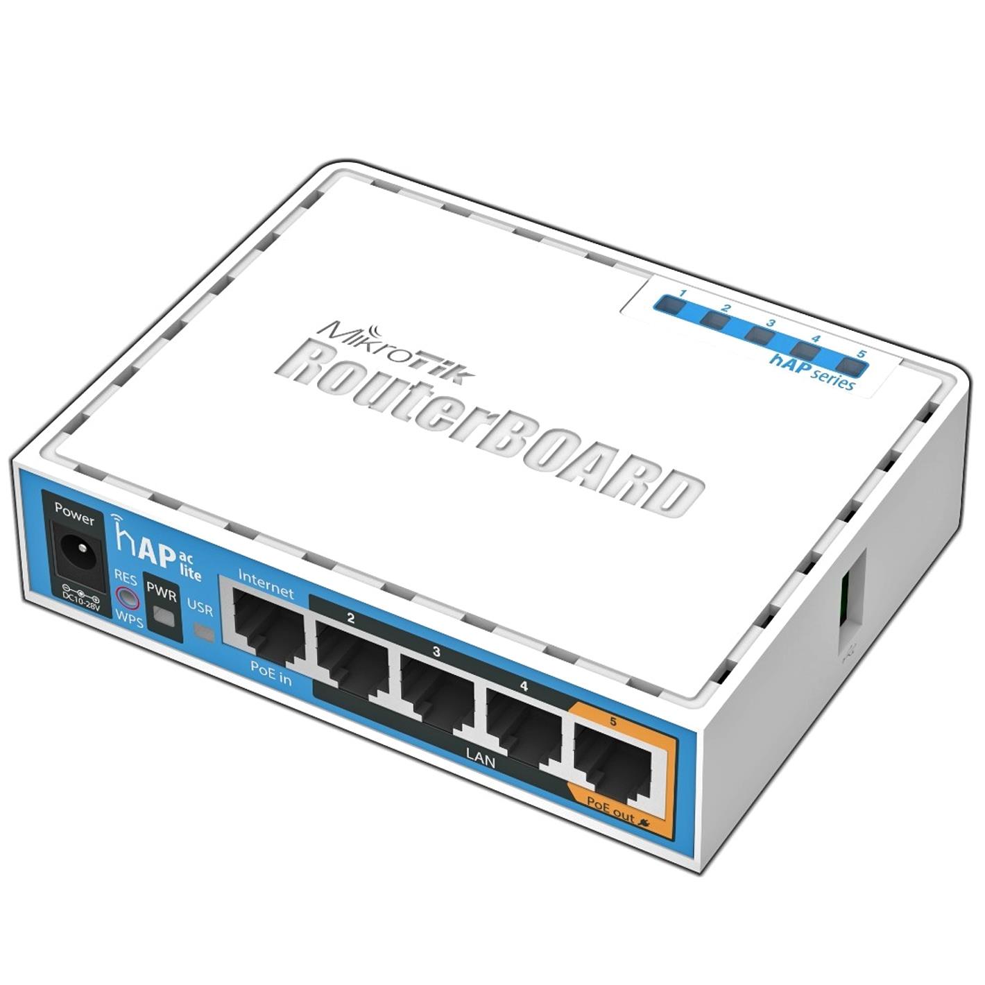 Tukiasema MIKROTIK RB952UI-5AC2ND, IEEE 802.11b/g/n/ac, 5x10Base-T / 100Base-TX, 1xUSB 2.0