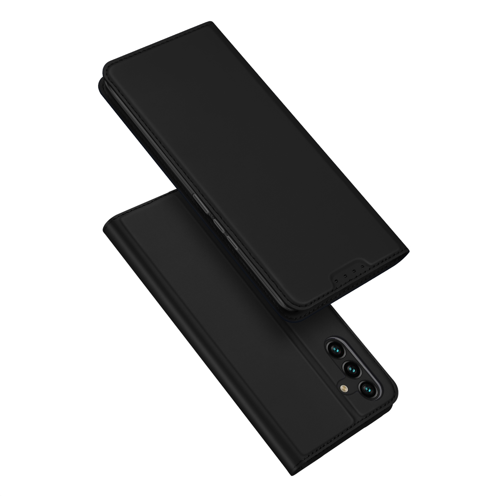 Dux Ducis Skin Pro kotelo Samsung Galaxy A14 4G / 5G lompakkoläppäkotelo jalustalla musta