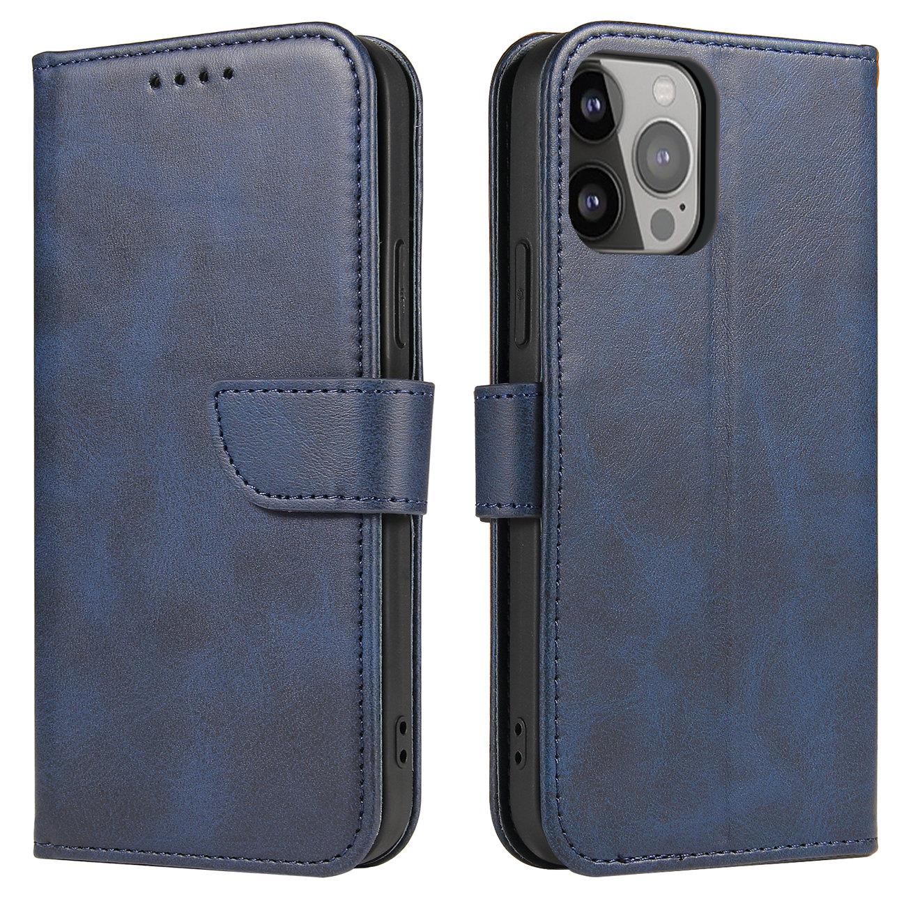 Magnet Suojakuori Samsung Galaxy S23 Ultra:lle lompakkokotelo jalustalla sininen