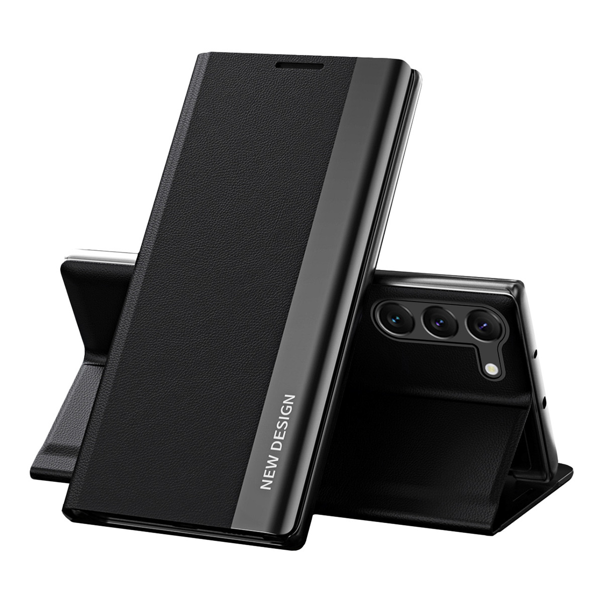 Sleep Case Pro Suojakuori Samsung Galaxy S23+:lle läppäjalusta musta