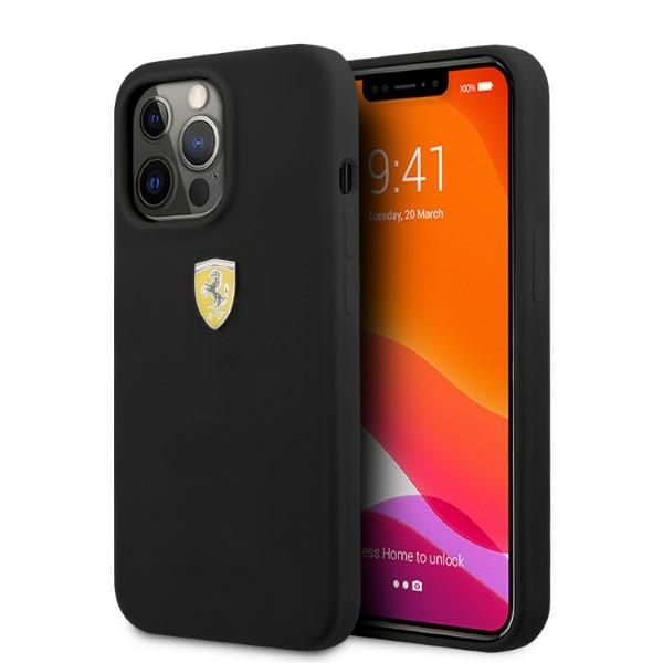 Ferrari FESSIHMP13XBK iPhone 13 Pro Max 6.7" musta/musta kova Silikoninen Suojakuori MagSafe
