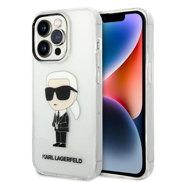 Karl Lagerfeld Ikonik Karl suojakuori iPhone 14 Pro:lle - läpinäkyvä