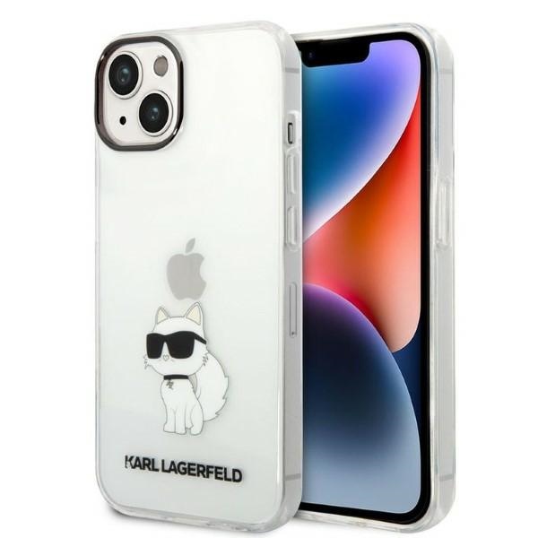 Karl Lagerfeld Ikonik Choupette suojakuori iPhone 14 Plus:lle - läpinäkyvä