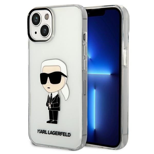 Karl Lagerfeld Ikonik Karl suojakuori iPhone 14 Plus:lle - läpinäkyvä