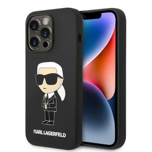 Karl Lagerfeld Silicone Ikonik MagSafe suojakuori iPhone 14 Pro:lle - musta
