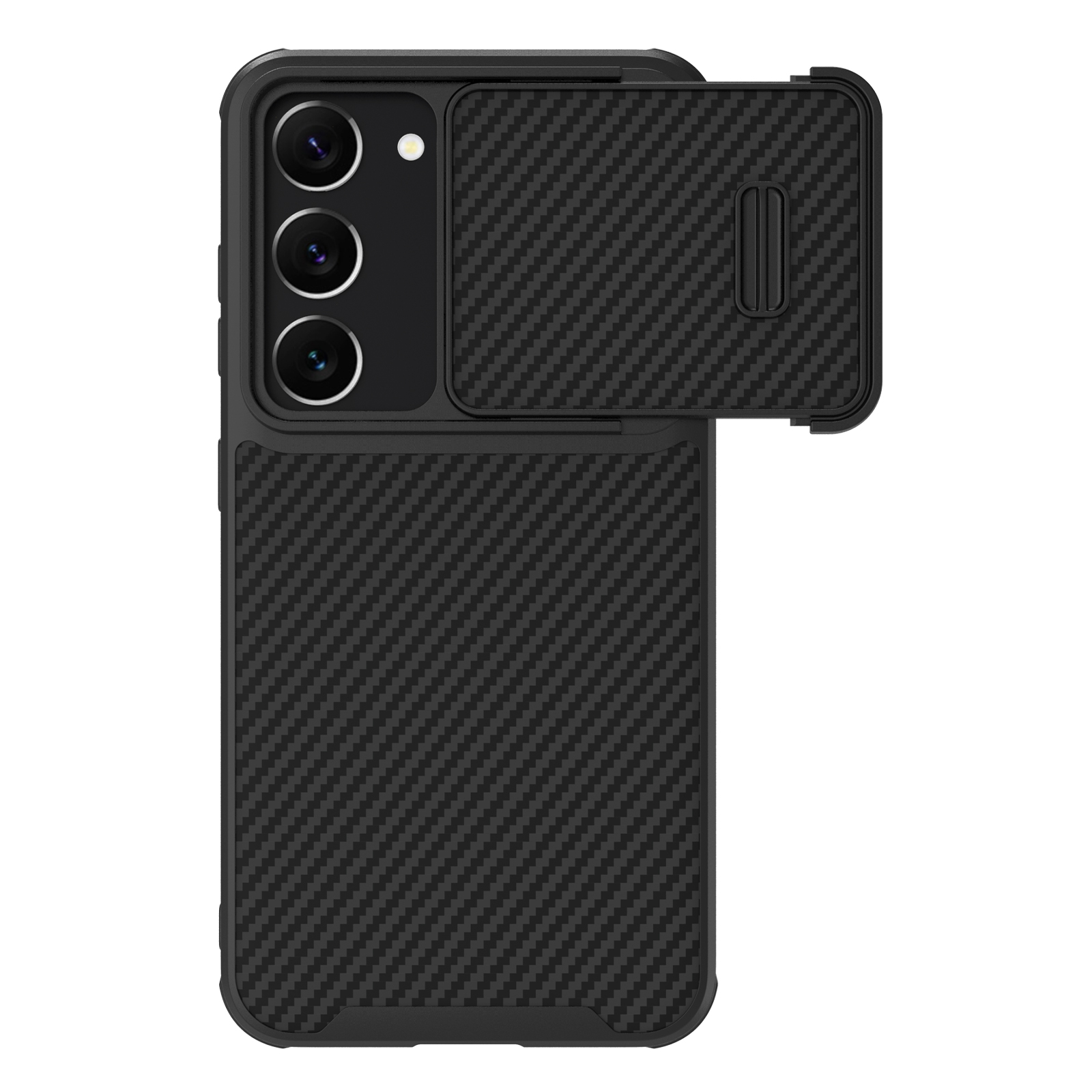 Nillkin Synthetic Fiber S suojakuori Samsung Galaxy S23+:lle kameransuojalla musta