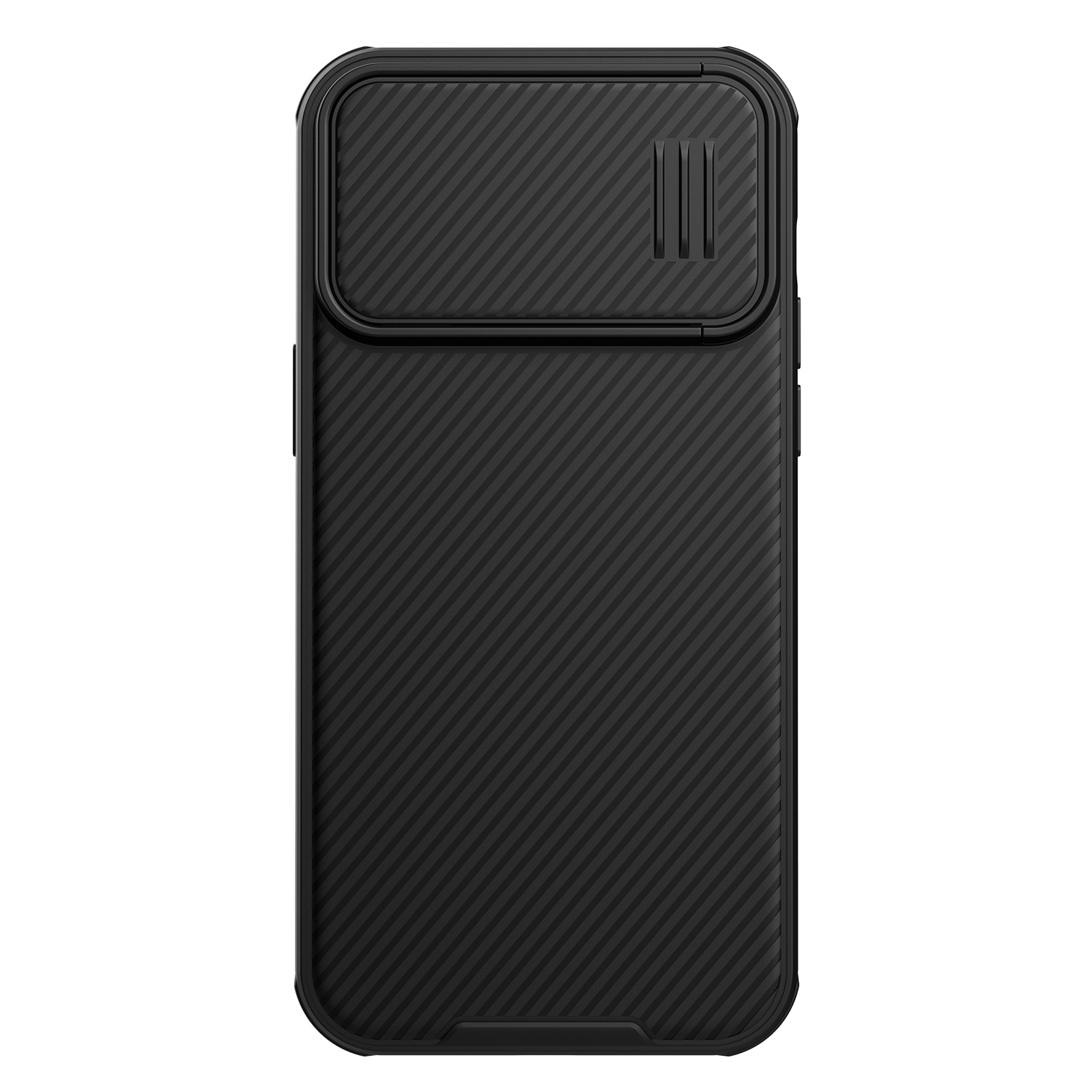 Nillkin CamShield S suojakuori iPhone 14 Pro Max:lle panssaroitu kuori kameransuojalla musta