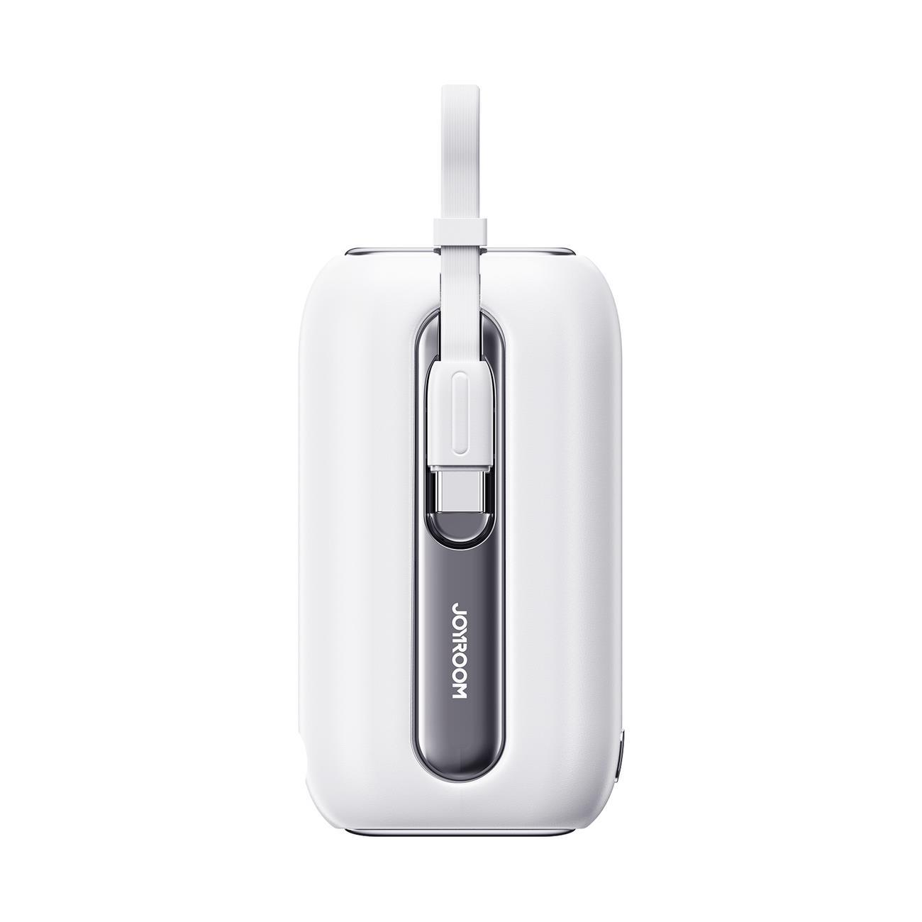 Joyroom mini powerbank 10000mAh värikäs sarja 22.5W, jossa on 2 sisäänrakennettua USB C ja Lightning kaapelia vaaleanpunainen (JR-L012)