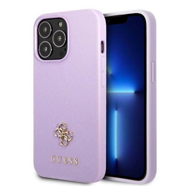 Guess GUHCP13XPS4MU iPhone 13 Pro Max 6.7" violetti/violetti kovakuori Saffiano 4G Small Metal Logo