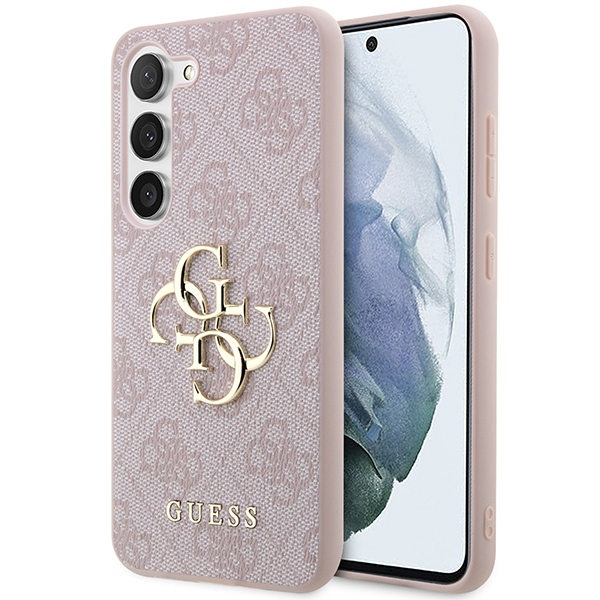 Guess GUHCS23S4GMGPI S23 S911 pinkki/pinkki kovakotelo 4G Big Metal Logo