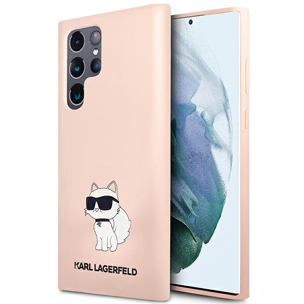 Karl Lagerfeld KLHCS23LSNCHBCP S23 Ultra S918 kovakuori vaaleanpunainen/vaaleanpunainen Silikoninen Choupette