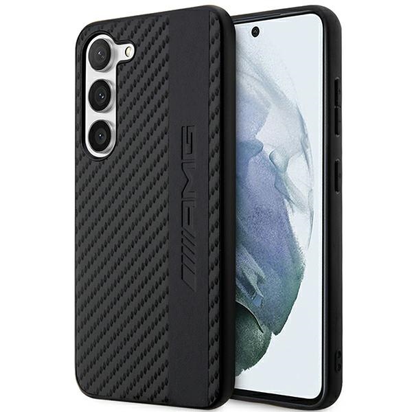 AMG AMHCS23MBLSCA S23+ S916 musta/musta kovakuori Carbon Stripe & Embossed