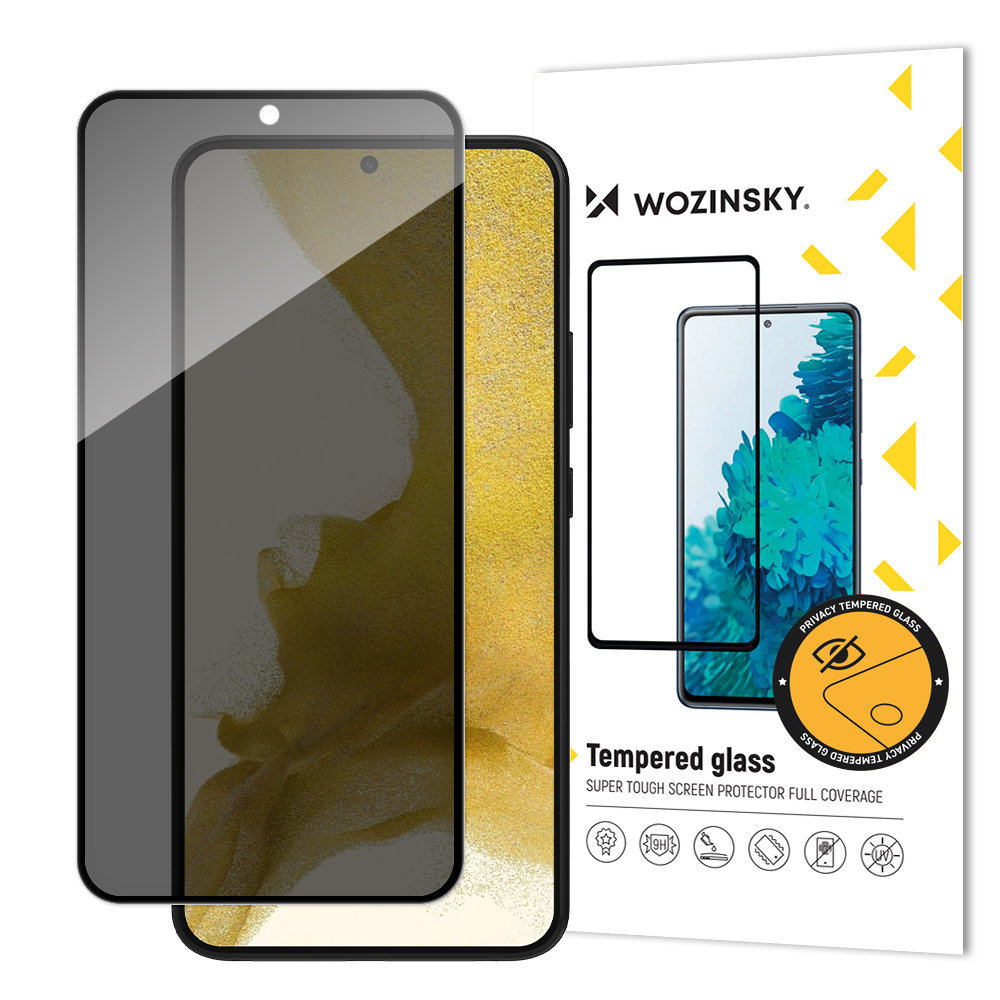 Wozinsky Privacy Glass Samsung Galaxy S23+ Karkaistu lasi Anti Spy -yksityisyyssuodattimella