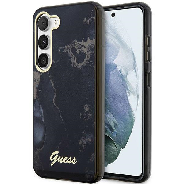 Guess GUHCS23MHTMRSK S23+ S916 musta/musta kovakuori Golden Marble Collection