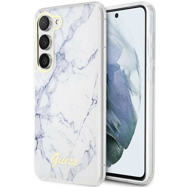 Guess GUHCS23SPCUMAH S23 S911 valkoinen/valkoinen kovakuori Marble