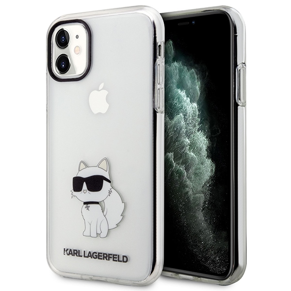 Karl Lagerfeld Ikonik Choupette -suojakuori iPhone 11 / Xr:lle - läpinäkyvä