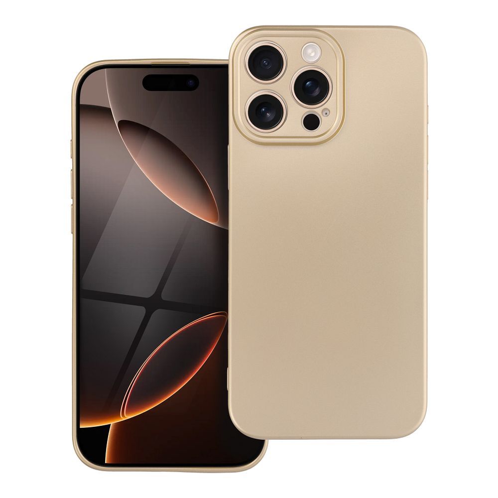Metallinen Suojakuori iPhone 16 PRO MAX:lle kultainen
