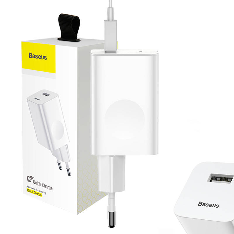 Mains Charger Baseus Charging Quick Charger USB 3.0 - white