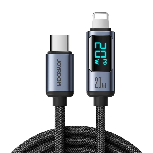 Joyroom Prism Series A16 Lightning / USB-C PD 20W kaapeli 1.2m - musta