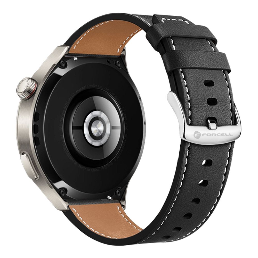 Hihna Samsung Galaxy Watch:lle Forcell F-Design FS21 reikänahka ekologinen 20 mm musta