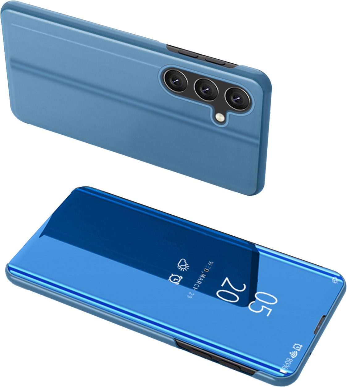 Clear View Case Suojakuori Samsung Galaxy A24 4G:lle läppäkansi sininen