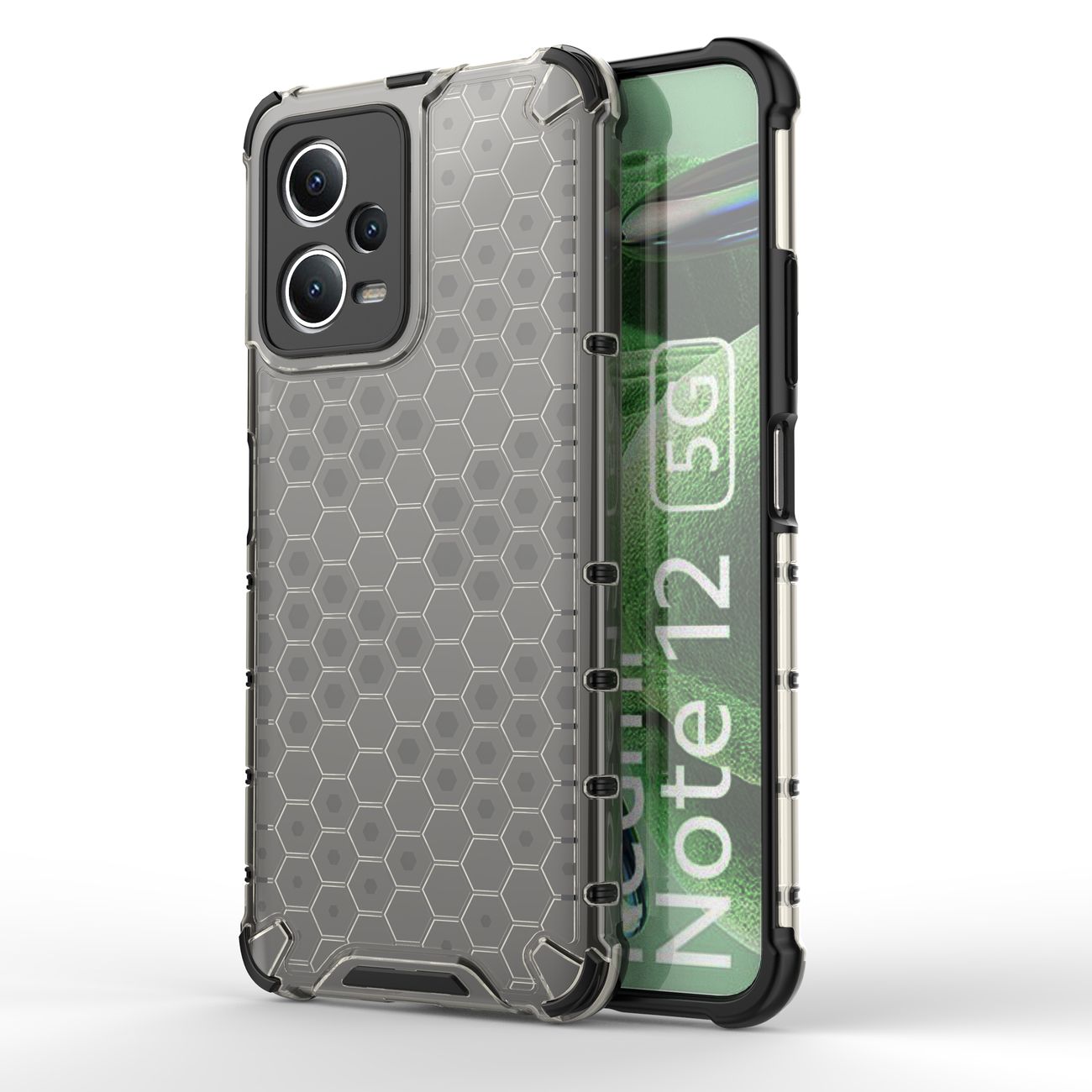 Honeycomb panssari hybridinen Suojakuori Xiaomi Redmi Note 12 5G / Poco X5 5G:lle musta