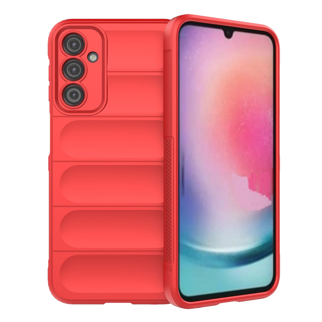 Magic Shield Case joustava panssari Suojakuori Samsung Galaxy A24 4G:lle punainen