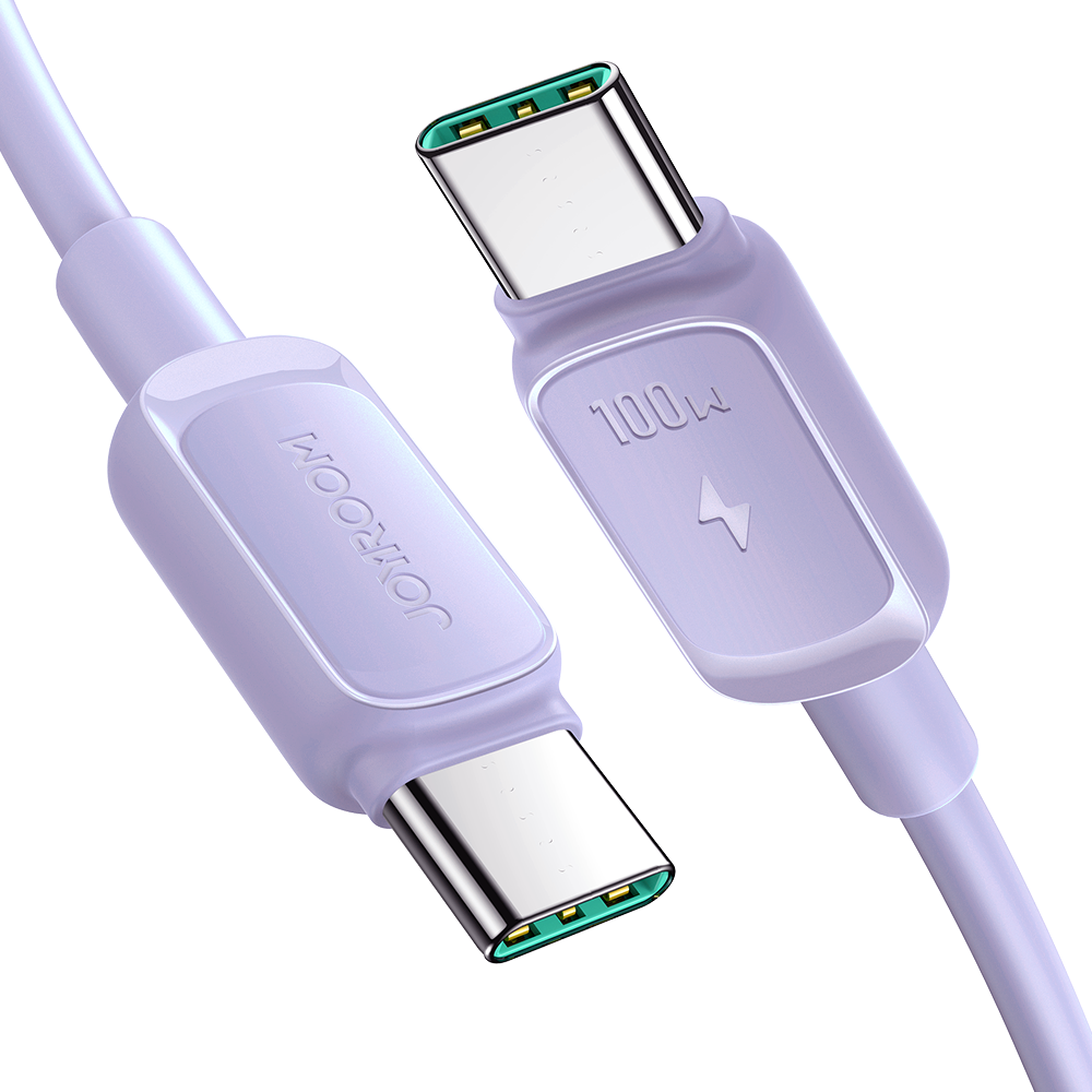 Joyroom Multi-Color Series A14 USB-C / USB-C 100W Kaapeli 1.2m - violetti