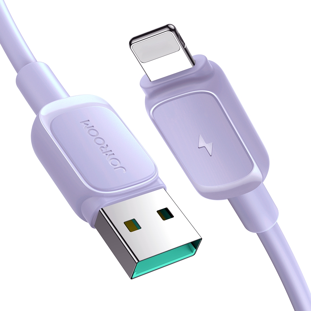 Joyroom Multi-Color Series A14 Lightning / USB-A 2.4A kaapeli 1.2m - violetti