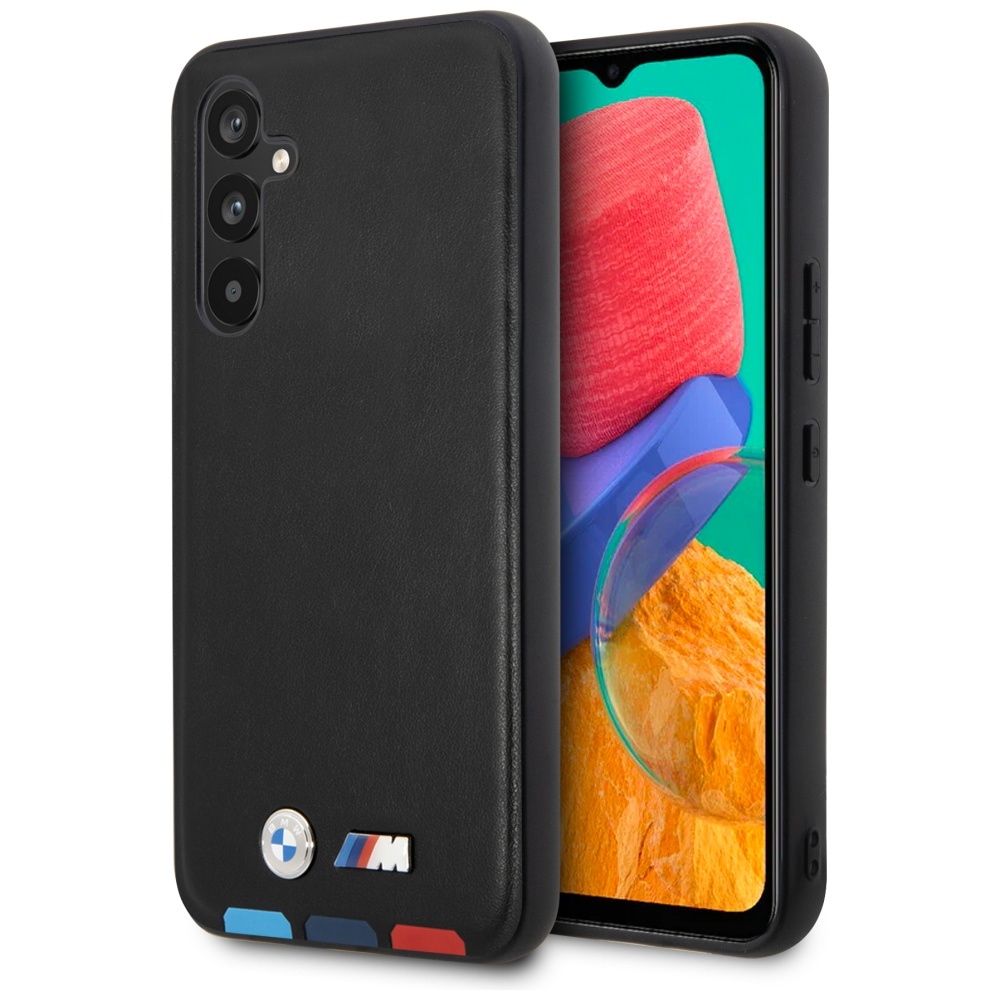 BMW BMHCSA5422PTDK Samsung Galaxy A54 musta/musta Leather Stamp Tricolor