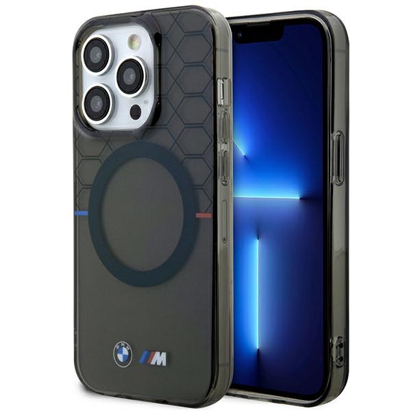 BMW BMHMP14LHGPK Suojakuori iPhone 14 Pro 6.1" harmaa/harmaa Pattern MagSafe