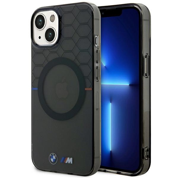 BMW BMHMP14SHGPK Suojakuori iPhone 14 6.1" harmaa/harmaa Pattern MagSafe