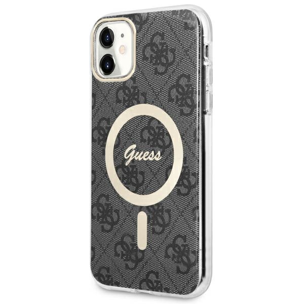 Guess GUHMN61H4STK iPhone 11 6.1" musta/musta hardcase 4G MagSafe