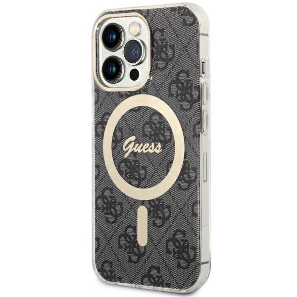 Guess GUHMP13LH4STK iPhone 13 Pro / 13 6.1" musta/musta hardcase 4G MagSafe