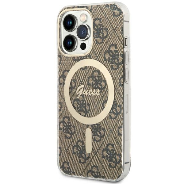 Guess GUHMP13LH4STW iPhone 13 Pro / 13 6.1" ruskea/ruskea hardcase 4G MagSafe