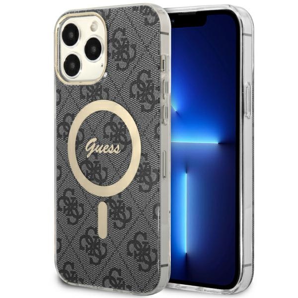Guess GUHMP13XH4STK iPhone 13 Pro Max 6.7" musta/musta hardcase 4G MagSafe